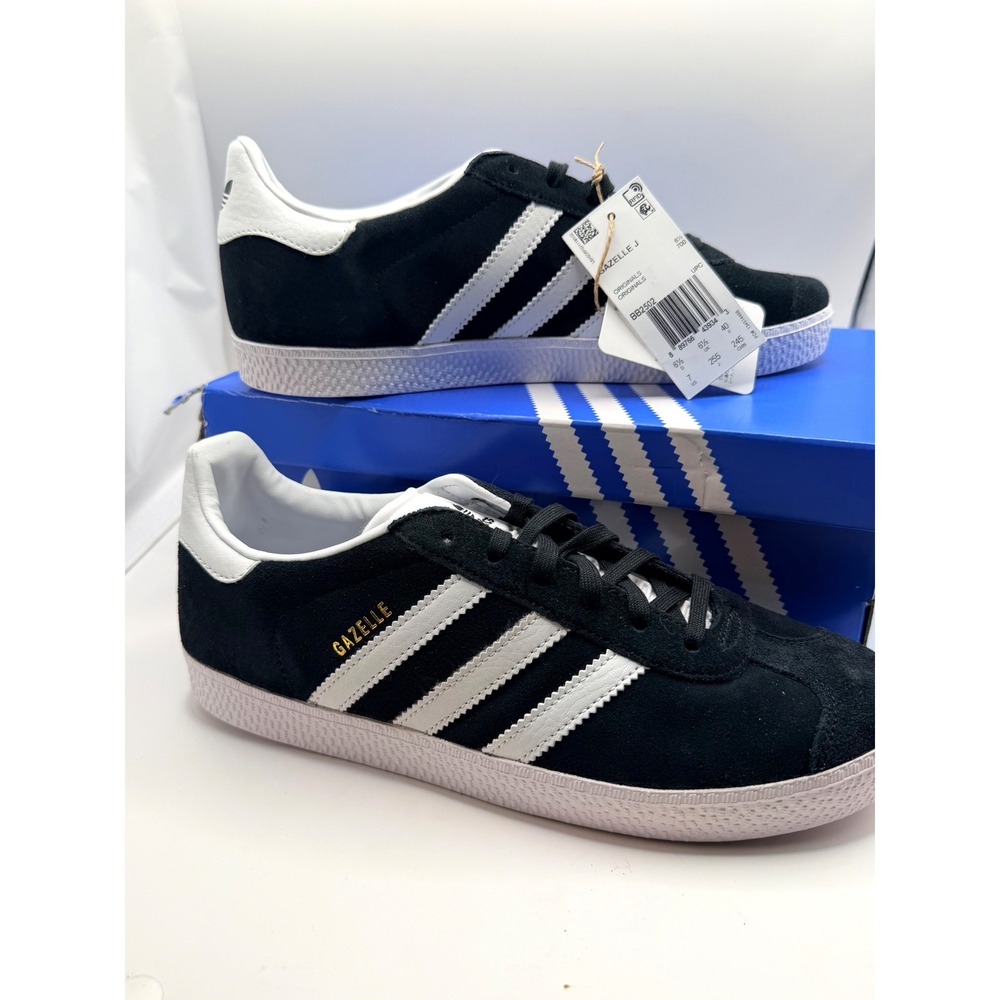 Adidas Gazelle J Sneakers Women Size 7 Black White BB2502